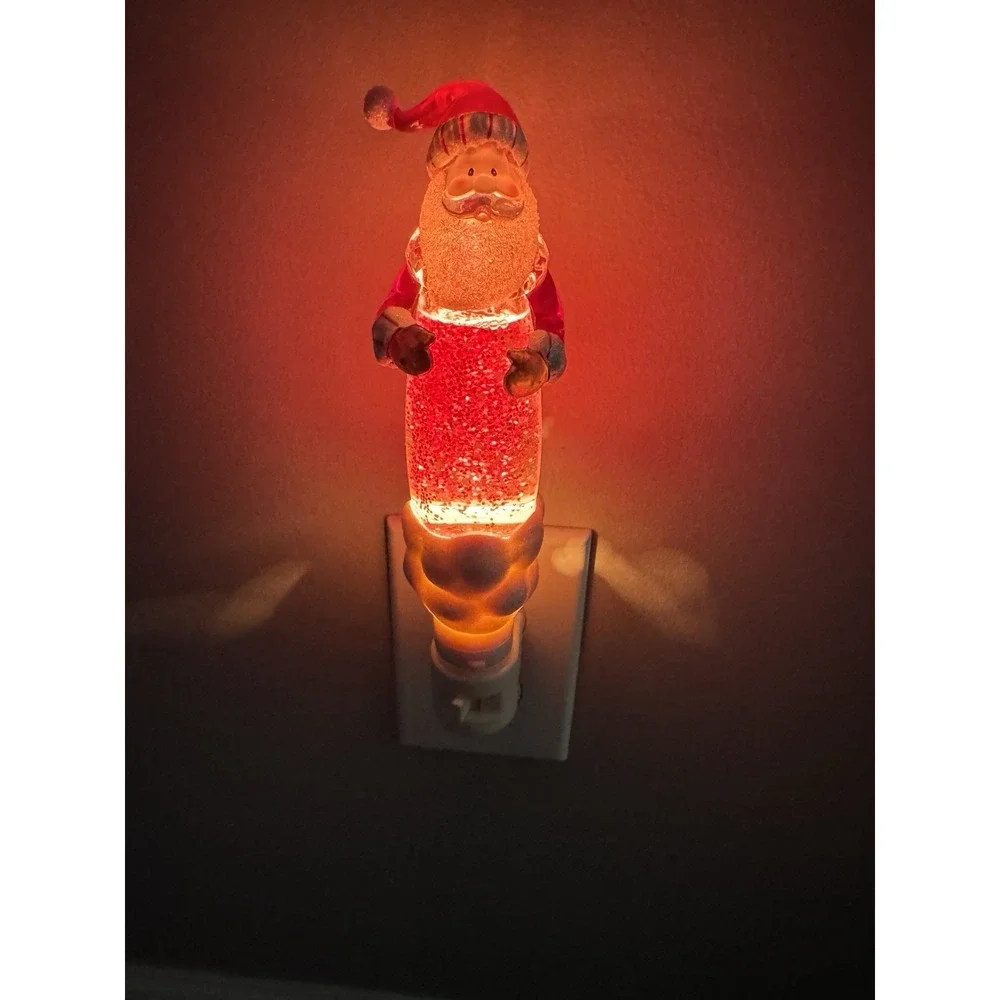 SANTA CLAUS SHIMMERY NIGHTLIGHT Avon Holiday Inside Home RETIRED New Boxed